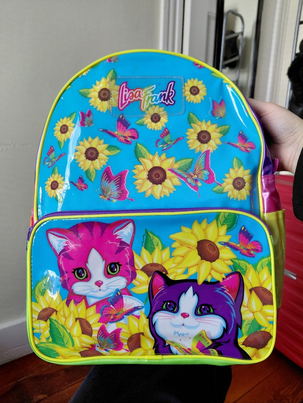 Vintage Lisa Frank Sunflower Kittens 90s Backpack Rare